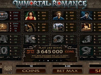 Игровой аппарат Immortal Romance — Microgaming